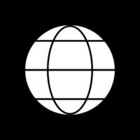 World Glyph Inverted Icon vector