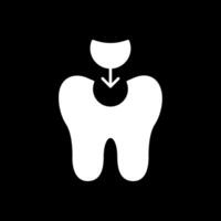 Tooth Filling Glyph Inverted Icon vector