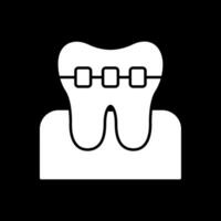 Braces Glyph Inverted Icon vector