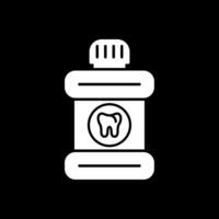 Mouthwash Glyph Inverted Icon vector