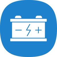 Battery Glyph Curve Icon vector