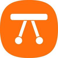 Swinging Cradle Glyph Curve Icon vector
