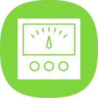 Voltage Indicator Glyph Curve Icon vector