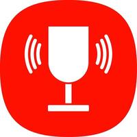 Tuning Fork Glyph Curve Icon vector