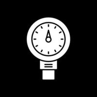 Meter Glyph Inverted Icon vector