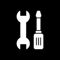 Tools Glyph Inverted Icon vector