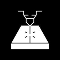 Laser Glyph Inverted Icon vector