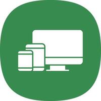 Responsive Design Glyph Curve Icon vector
