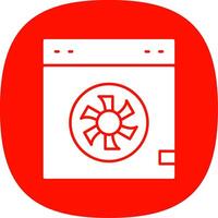 Cooler Glyph Curve Icon vector