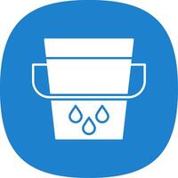 Water Bucket Glyph Curve Icon vector