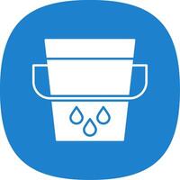 Water Bucket Glyph Curve Icon vector