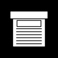 Storage Box Glyph Inverted Icon vector