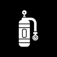 Oxygen Tank Glyph Inverted Icon vector