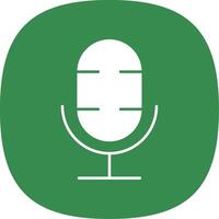 Podcast Glyph Curve Icon vector