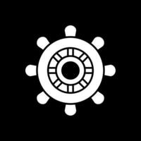 Helm Glyph Inverted Icon vector