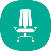 Armchair Glyph Curve Icon vector