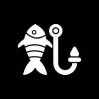 Fishhook Glyph Inverted Icon vector