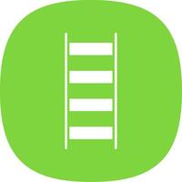 Ladder Glyph Curve Icon vector