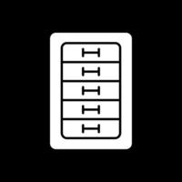 gabinete cajón glifo invertido icono vector