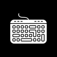 Keyboard Glyph Inverted Icon vector