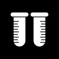 Test Tube Glyph Inverted Icon vector