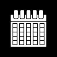 Schedule Glyph Inverted Icon vector