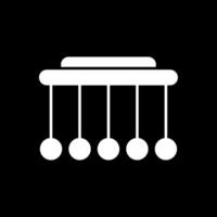 Pendulum Glyph Inverted Icon vector