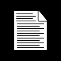 File Glyph Inverted Icon vector