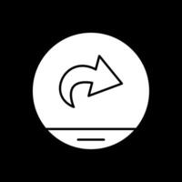 Next Glyph Inverted Icon vector