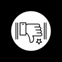 Dislike Glyph Inverted Icon vector