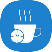 Break Time Glyph Curve Icon vector