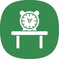 Table Watch Glyph Curve Icon vector