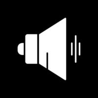 Speaker Glyph Inverted Icon vector