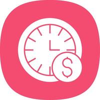 Time is Money Glyph Curve Icon vector