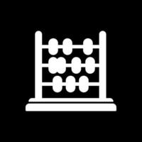 Abacus Glyph Inverted Icon vector