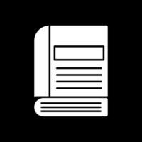 Book Glyph Inverted Icon vector