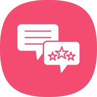 Feedback Glyph Curve Icon vector