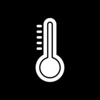 icono de glifo de temperatura invertido vector