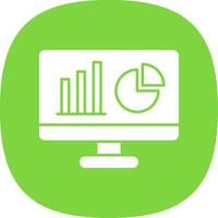 Dashboard Glyph Curve Icon vector