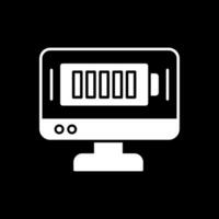 Battery Glyph Inverted Icon vector