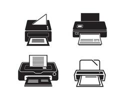 printer silhouette icon graphic logo design vector