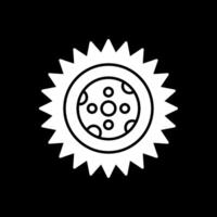 Moon Glyph Inverted Icon vector