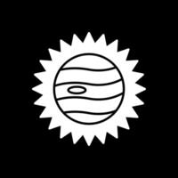 eclipse glifo invertido icono vector