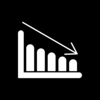 Chart Glyph Inverted Icon vector