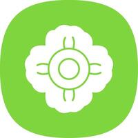 Mallow Glyph Curve Icon vector