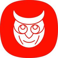 Owl Glyph Curve Icon vector