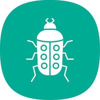 Insect Glyph Curve Icon vector