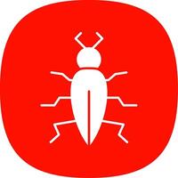 insecto glifo curva icono vector