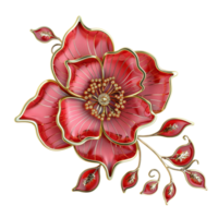 Captivating Rose Brooch on transparent background png