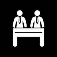 Business People Glyph Inverted Icon vector